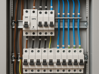 Quadro de distribuição instalado